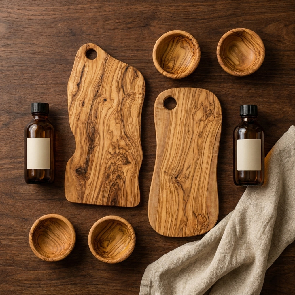 Alba olive wood set