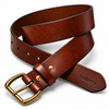 Volterra Italian Leather Belt + Solid Brass Buckle