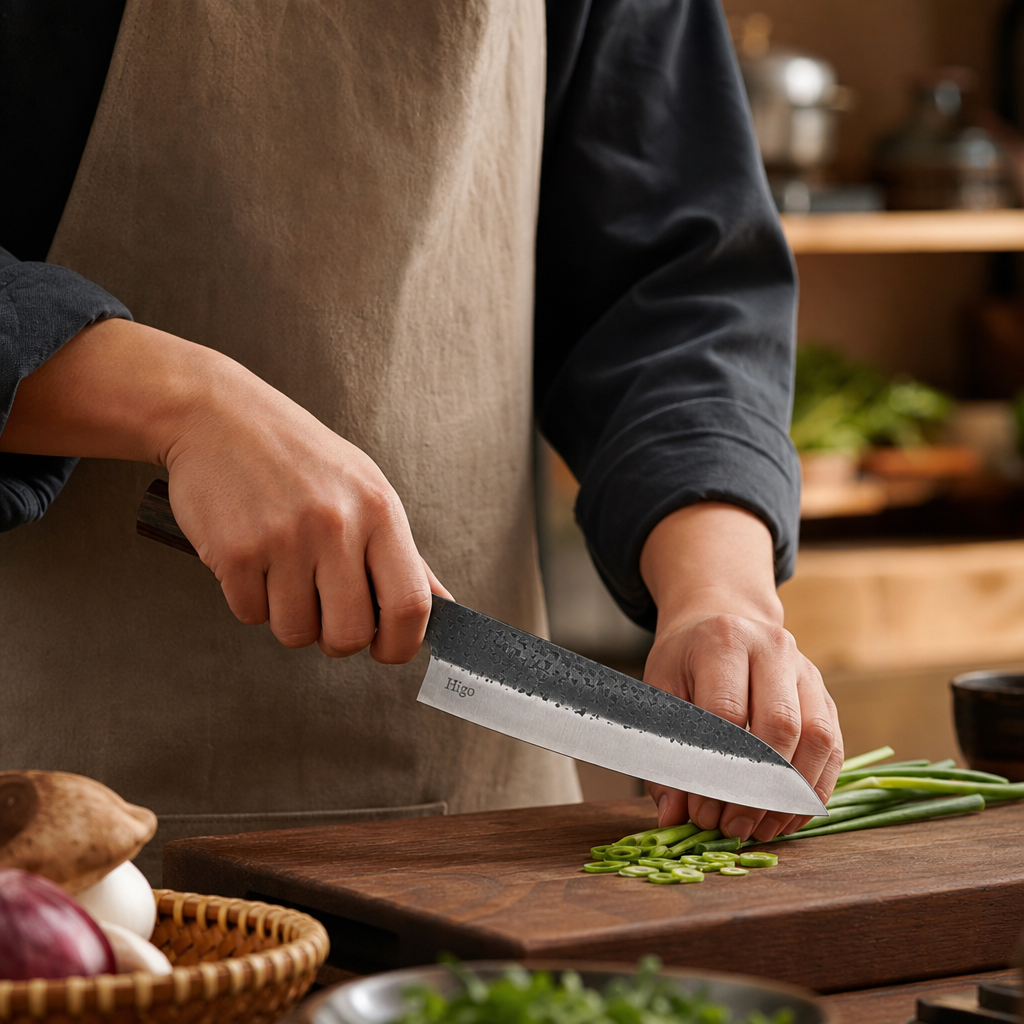 Daily use with the Higo Hand-Forged Carbon Steel Gyuto Chef Knife