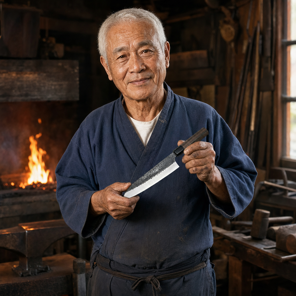 Tetsuo, master knife craftsman
