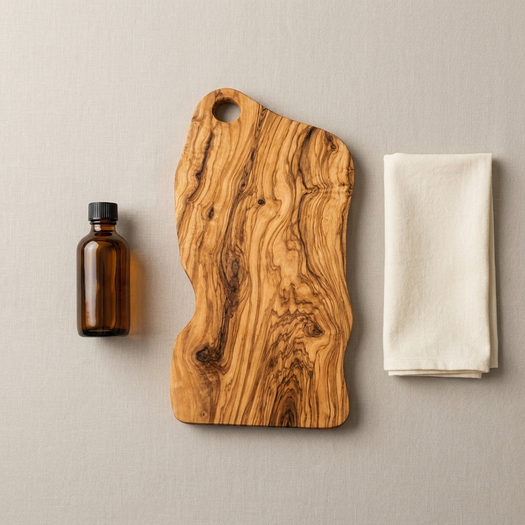 Alba olive wood board with its care oil