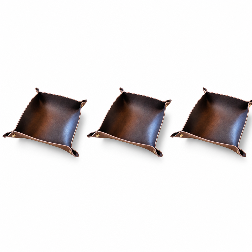 Lucca Full-Grain Leather Valet Tray
