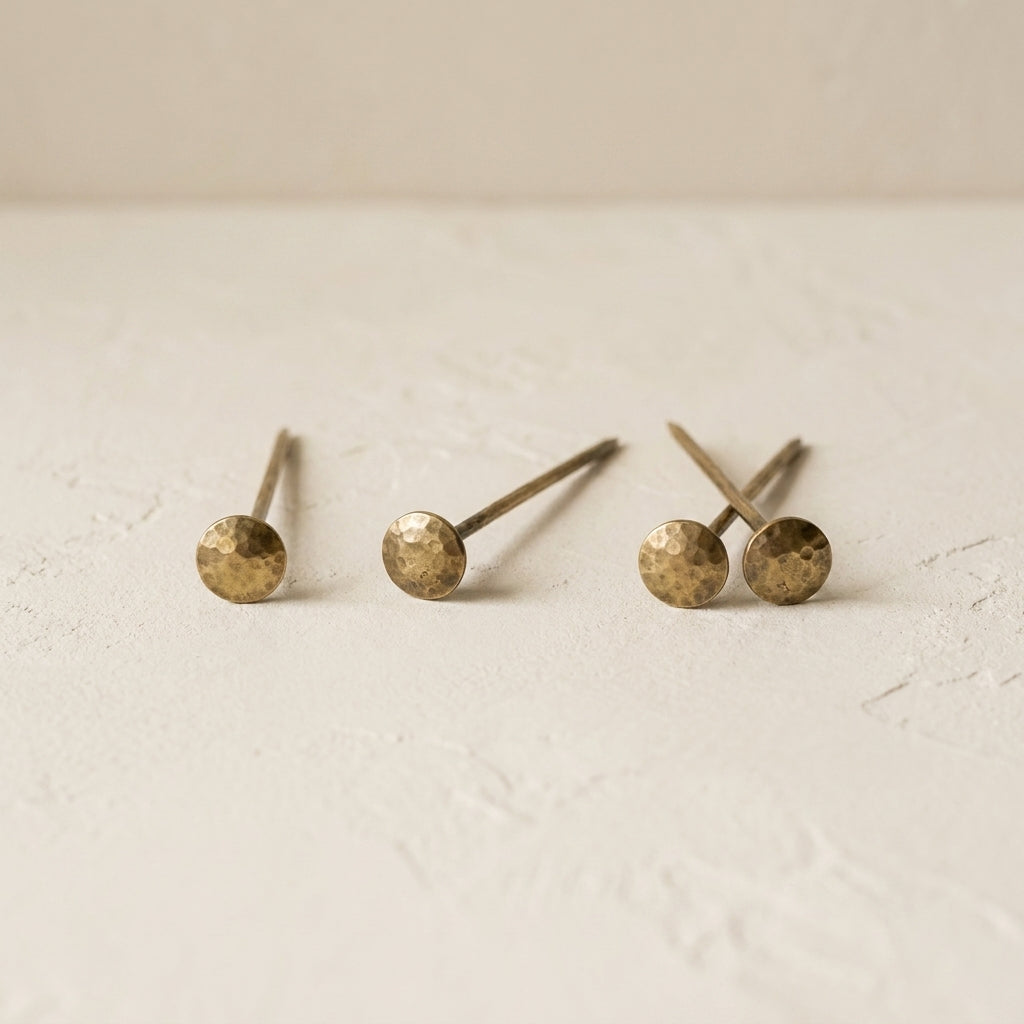 The Halvorsen Hammered Brass Shawl Pin