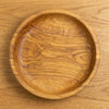 The Alba Olive Wood Bread Bowl seen from above, the full grain readable
