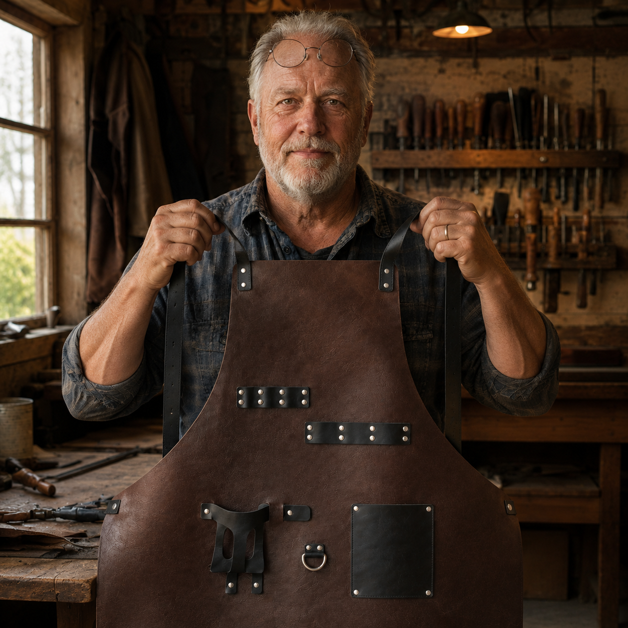 Emberhide Leather BBQ Apron