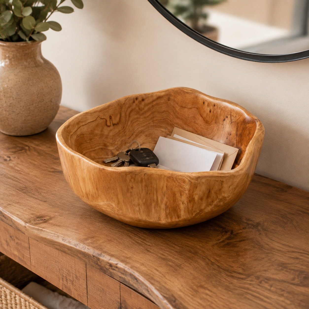 Millbrook Solid Root Wood Serving Bowl